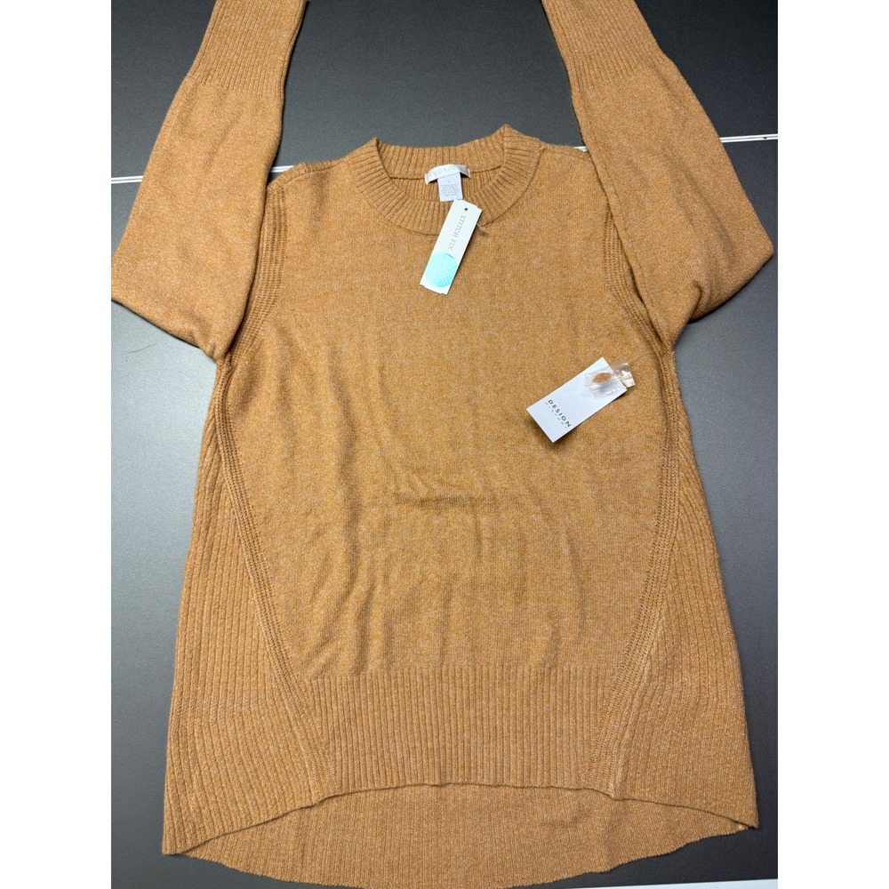 Design History Womens Marl Ribbed Knit Crewneck Sweater Large NWT